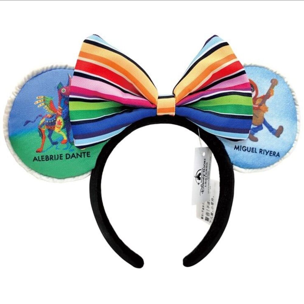 Disney Parks Pixar Coco Minnie Mouse Ear Headband Miguel Rivera & Alebrije Dante